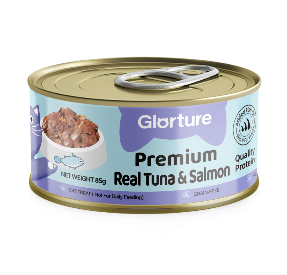 PREMIUM CAT FOOD TUNA CANNED -PREMIUM CAT FOOD TUNA CANNED  REAL TUNA & SALMON RECIPE