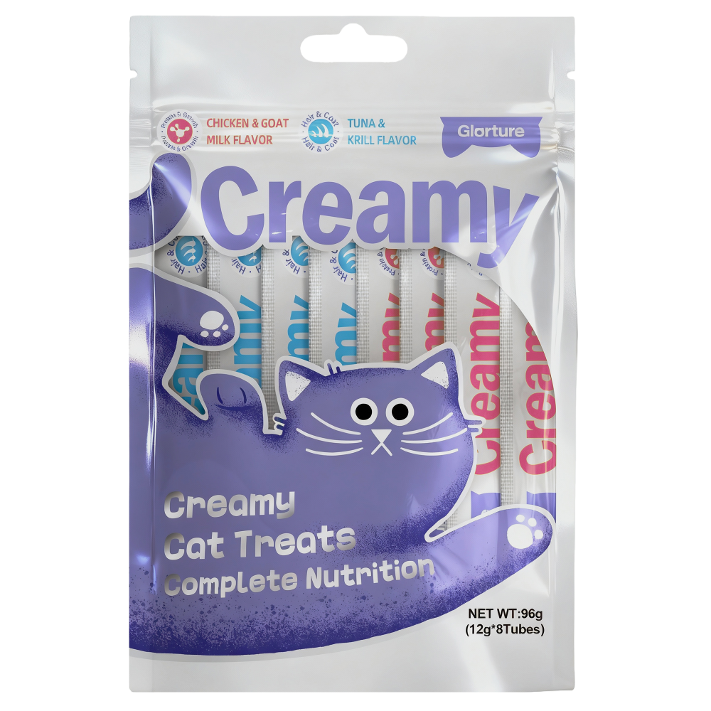 CREAMY CAT TREATS COMPLETE NUTRITION -CREAMY CAT TREATS COMPLETE NUTRITION  2 FLAVORS MIXED